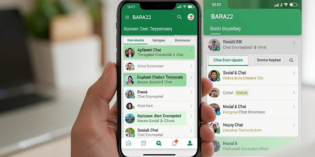 Tampilan antarmuka BARA22 yang sederhana dan menarik.