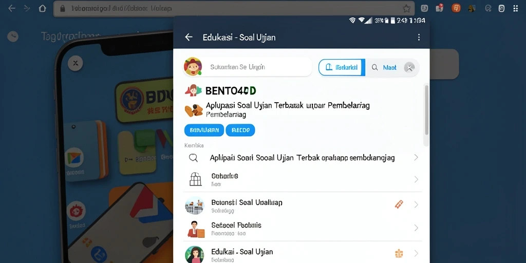 Antarmuka BENTO4D yang intuitif untuk Soal Ujian.