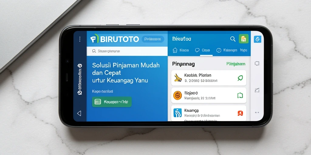 Antarmuka pengguna BIRUTOTO yang intuitif dan mudah digunakan untuk pengajuan pinjaman.