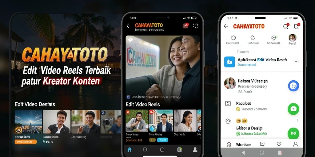 Tampilan antarmuka CAHAYATOTO yang modern dan fungsional untuk Edit Video Reels.
