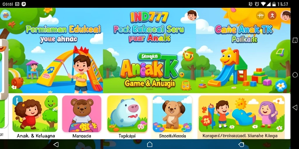 Screenshot aplikasi IND777 menampilkan antarmuka permainan yang menarik.
