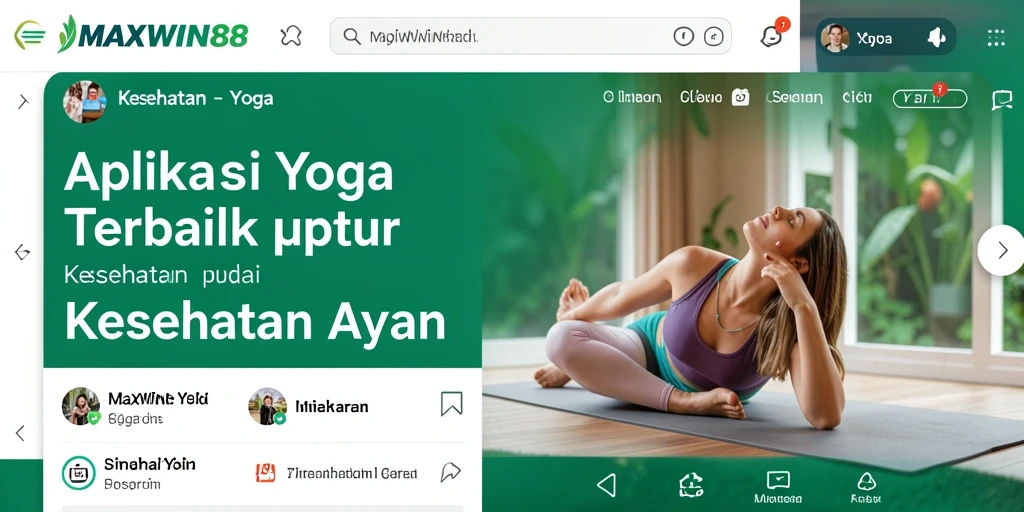Antarmuka pengguna aplikasi MAXWIN88 untuk latihan yoga yang menyenangkan.