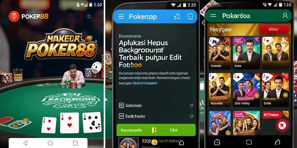 Antarmuka POKER88 menampilkan fungsi penghapus latar belakang yang mudah digunakan.