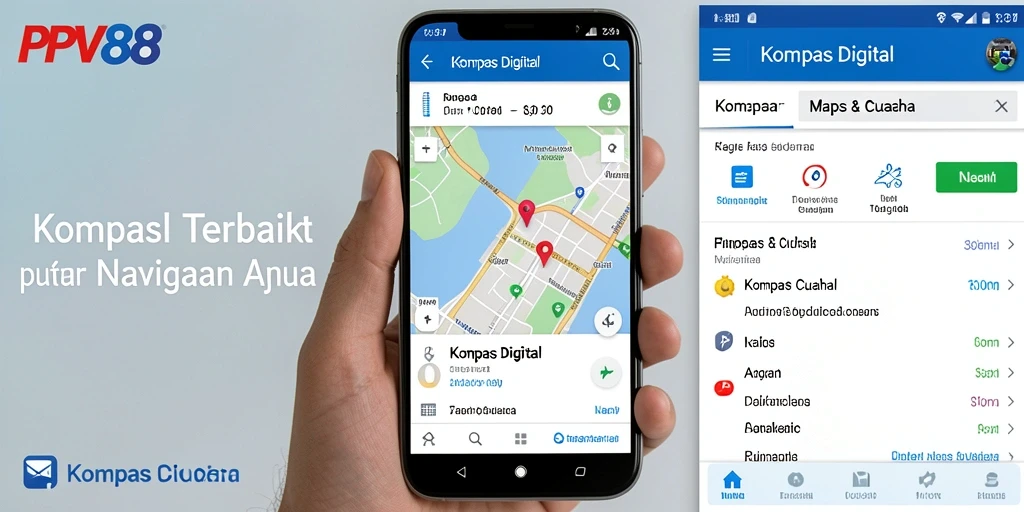 Tampilan antarmuka kompas digital PPV88 yang menarik dan mudah digunakan.