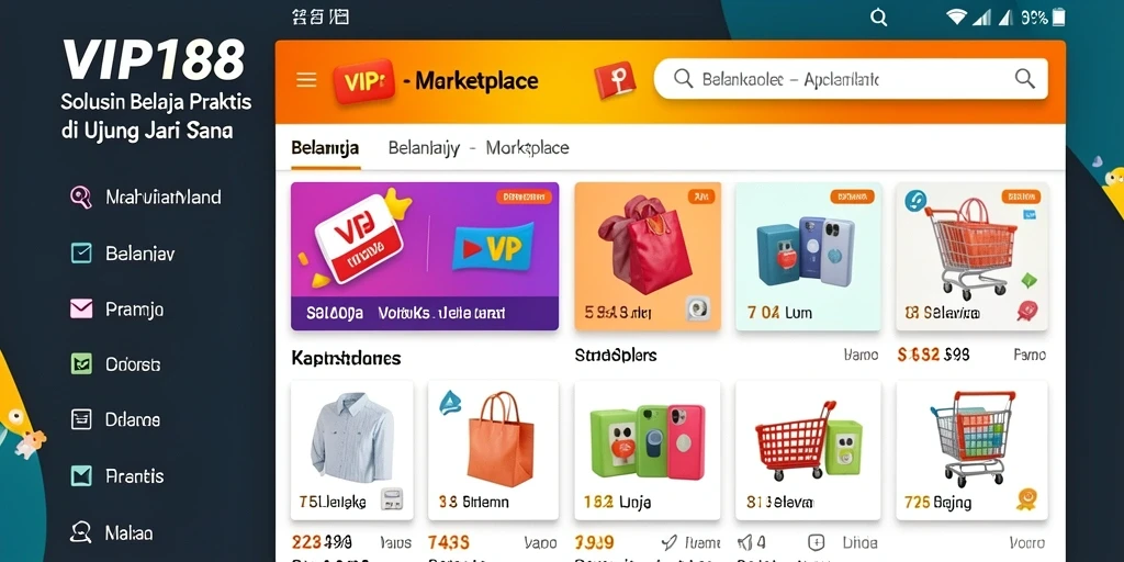 Tampilan antarmuka VIP188 yang modern dan mudah digunakan.